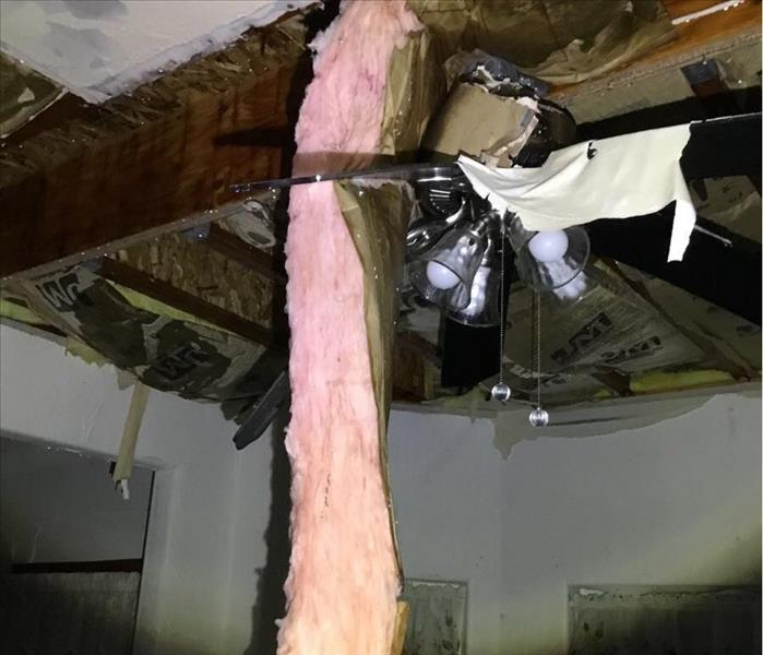 Fallen insulation in a Kanab Home