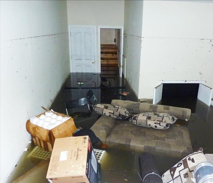 Image of a flooded home. 